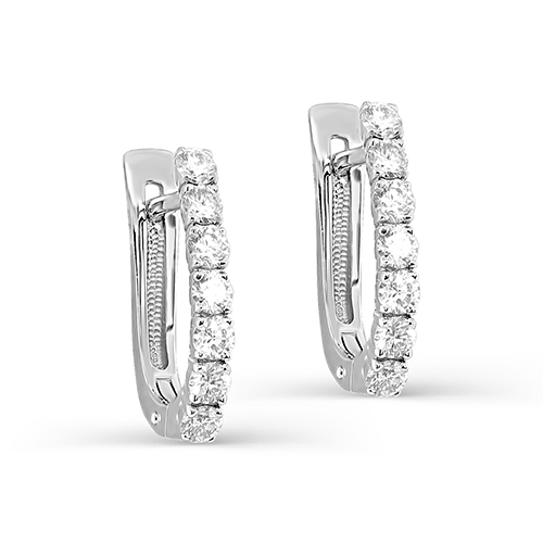 Серьги из белого золота с бриллиантом KABAROVSKY 12-11548-1000 12-11548-1000
