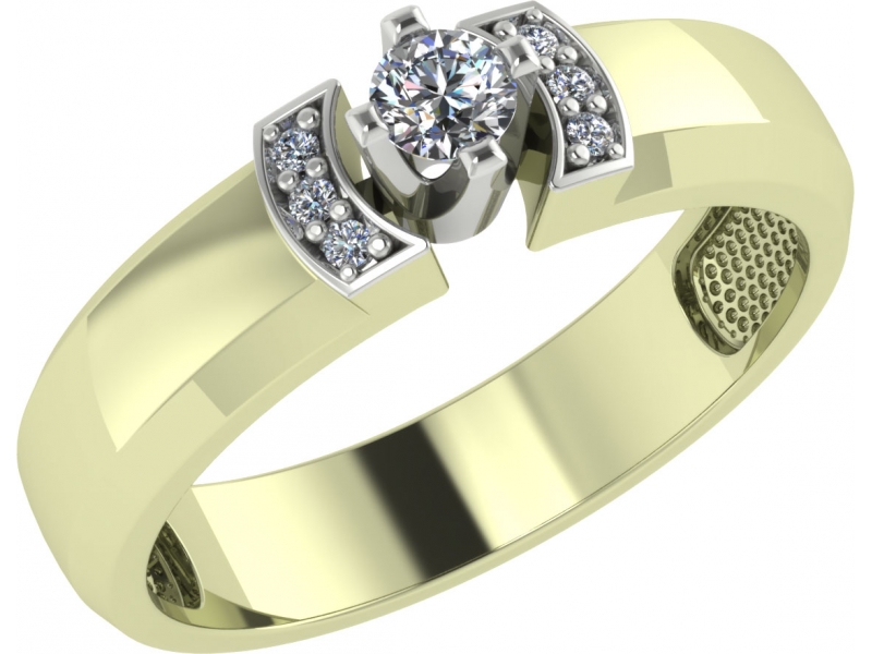 Помолвочное кольцо из золота с бриллиантом 1023351-11140