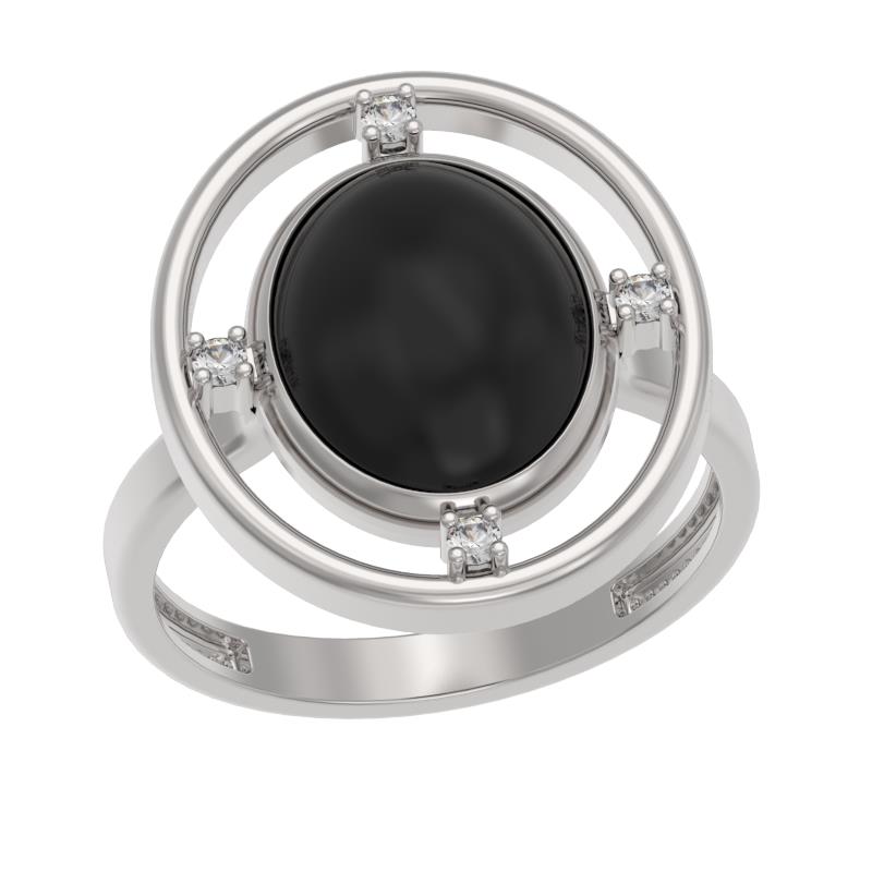 Кольцо из серебра с фианитом и с агатом Арина 1041601-01110-y 1041601-01110-y