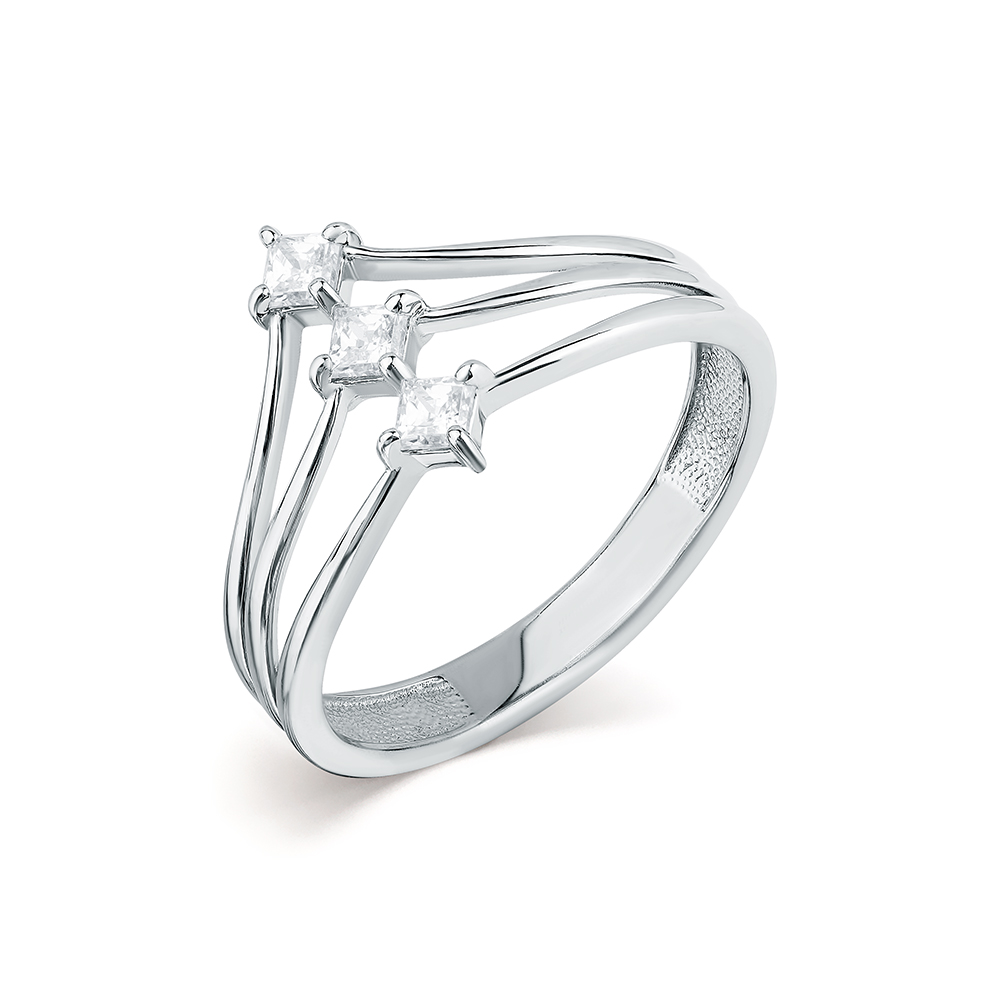 Серебряное кольцо с фианитом 42000186