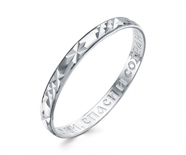 Обручальное кольцо из серебра Эффект ксс163-17.5 ксс163-17.5