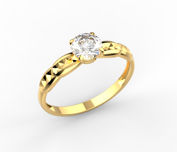 Кольцо из золота с фианитом DILANA дк-090а дк-090а