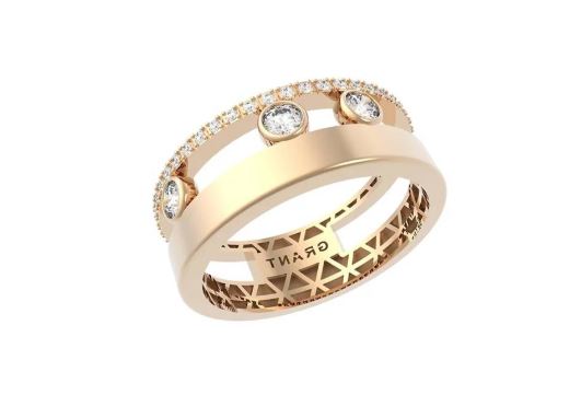 Обручальное кольцо из золота с бриллиантом 0301265