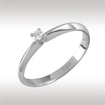 Помолвочное кольцо из белого золота с бриллиантом 90667-I