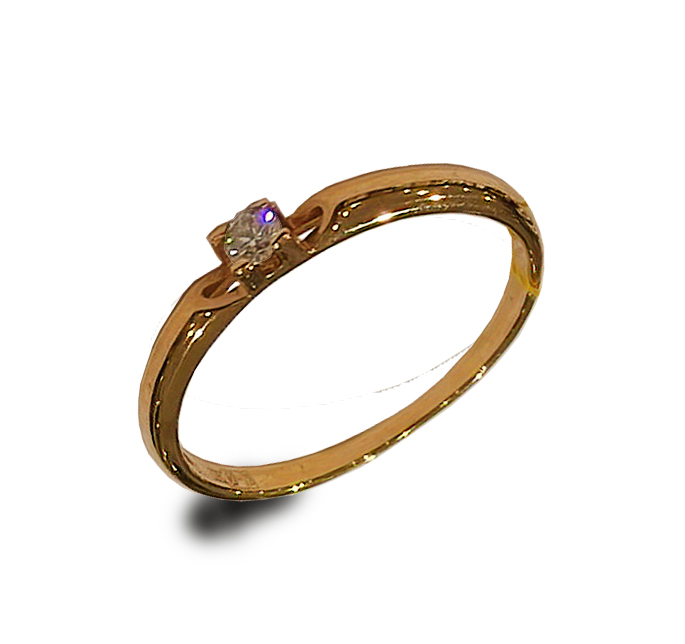 Кольцо из золота с бриллиантом Еремеев 10423к 10423к