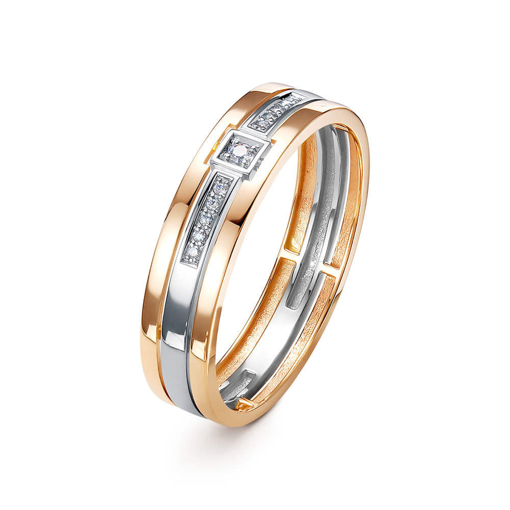 Обручальное кольцо из золота с бриллиантом ЮК ЛЕТО 100-7120 100-7120