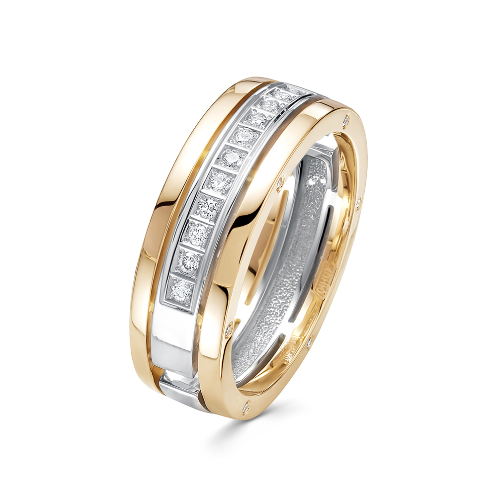 Обручальное кольцо из золота с бриллиантом ЮК ЛЕТО 102-7120 102-7120
