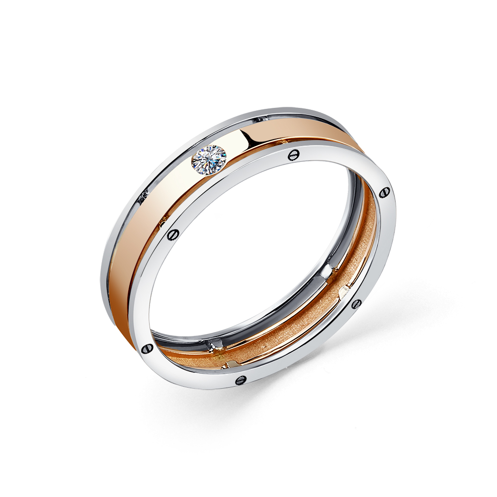 Обручальное кольцо из белого золота с бриллиантом GRIGORIEV 04-12-0717-11-00 04-12-0717-11-00