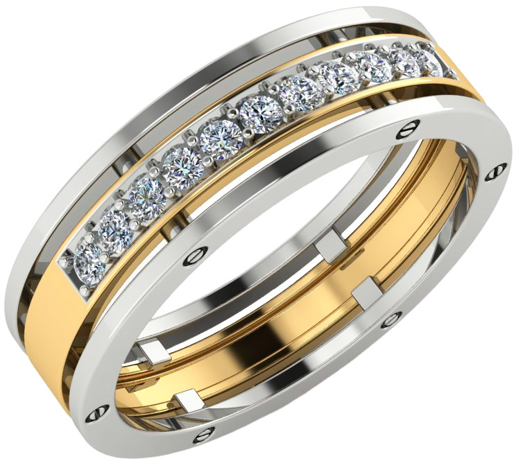 Обручальное кольцо из белого золота с бриллиантом GRIGORIEV 04-12-0715-11-00 04-12-0715-11-00