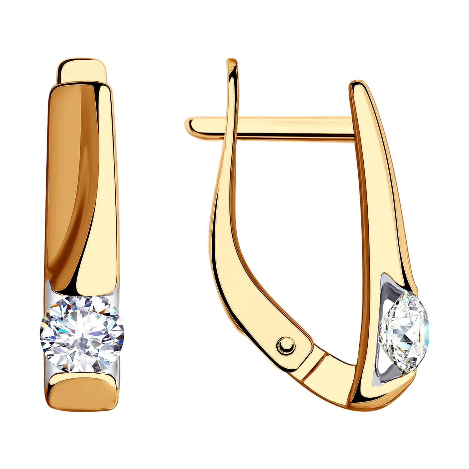 Серьги из золота с фианитом SOKOLOV 028701 028701