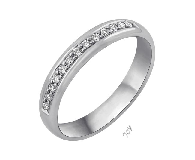 Обручальное кольцо из белого золота с бриллиантами т1045-220