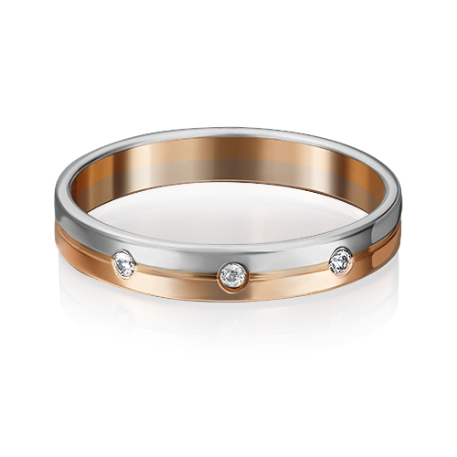 Обручальное кольцо из золота с фианитами 01-3507-00-401-1111-21