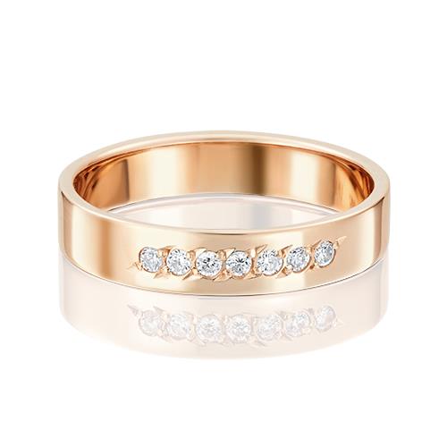 Обручальное кольцо из золота с фианитами 01-3491-00-401-1110-18