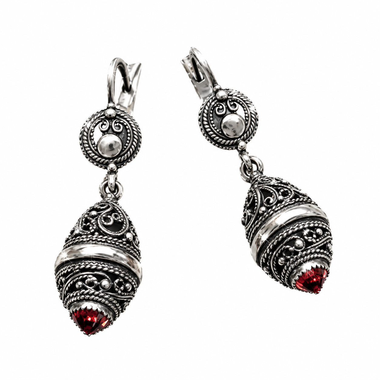 Серьги из серебра с фианитом Шабалкин Е.В. с0756 с0756