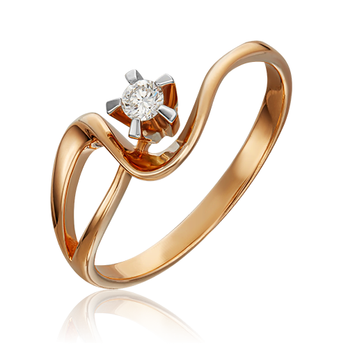 Золотое кольцо с бриллиантом 01-0003-00-101-1111-30