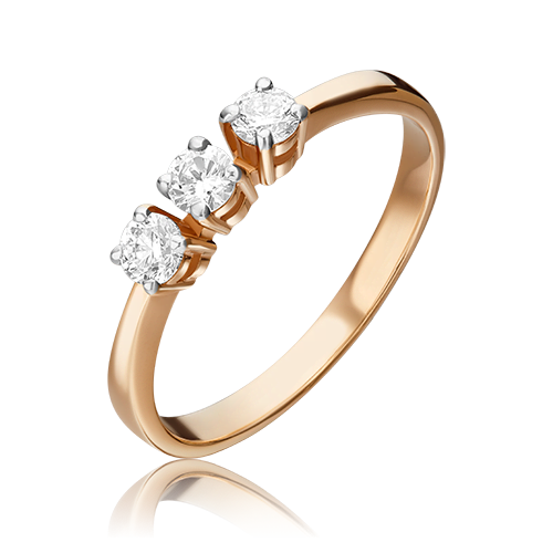 Золотое кольцо с фианитами 01-0393-00-501-1110-38