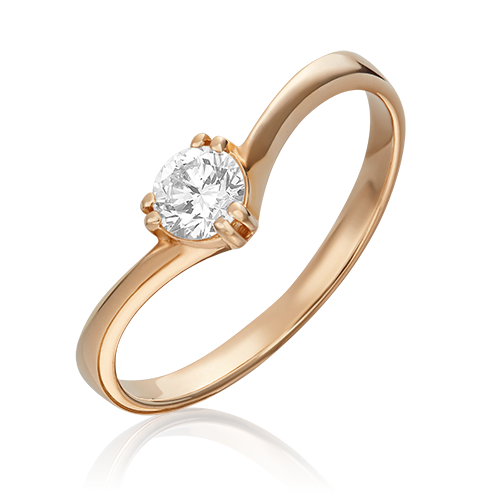 Золотое кольцо с фианитом 01-0503-00-501-1110-38