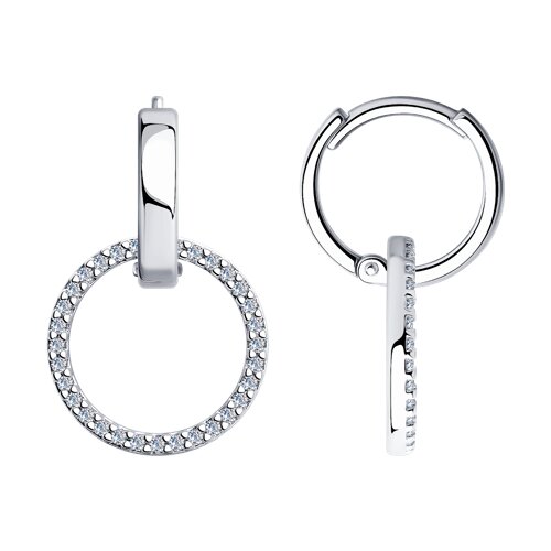 Серьги из серебра с фианитом SOKOLOV 94025851 94025851