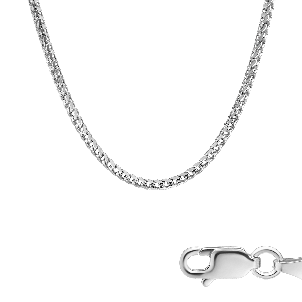 Цепь из серебра Альфа-Карат 100fco8lr.p. 100fco8lr.p.