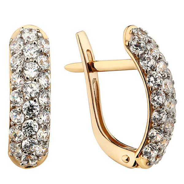 Серьги из серебра с фианитом Голд Стрим 20181047 Серьги из серебра с фианитом Голд Стрим 20181047 20181047