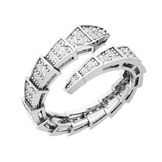 Кольцо из серебра с фианитом Эффект с32-01538кф-18 с32-01538кф-18