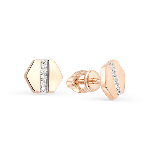 Серьги пусеты из белого золота с бриллиантом Мастер Бриллиант 2-102-018 Серьги пусеты из белого золота с бриллиантом Мастер Бриллиант 2-102-018 2-102-018