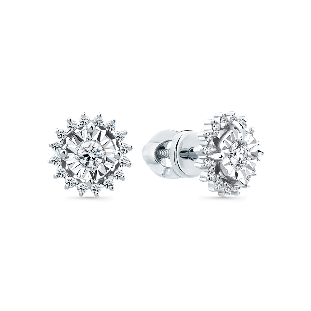 Серьги пусеты из белого золота с бриллиантом Мастер Бриллиант 2-204200-00-00 Серьги пусеты из белого золота с бриллиантом Мастер Бриллиант 2-204200-00-00 2-204200-00-00