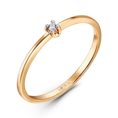 Кольцо из золота с бриллиантом ERA JEWELLERY 01-03015-01-001-0101 Кольцо из золота с бриллиантом ERA JEWELLERY 01-03015-01-001-0101 01-03015-01-001-0101