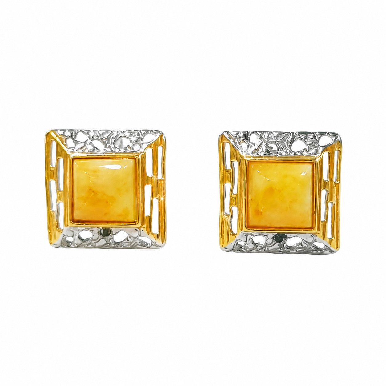 Серьги из серебра с янтарём Балтийское золото 92178210 92178210