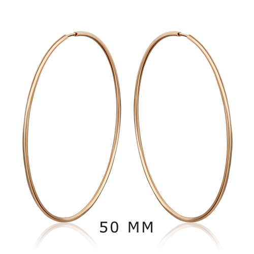 Серьги-конго из золота Платина 02-0074-47-000-1110-19 02-0074-47-000-1110-19