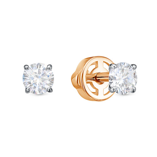 Серьги пусеты из золота с бриллиантом BUBLIK br2139561010 br2139561010