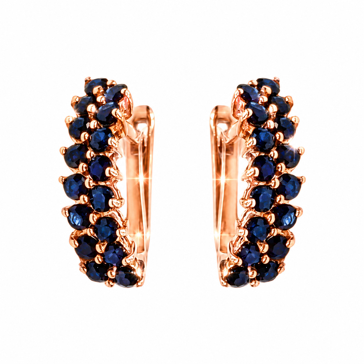 Серьги из золота с сапфиром Морион 5-5302кс 5-5302кс