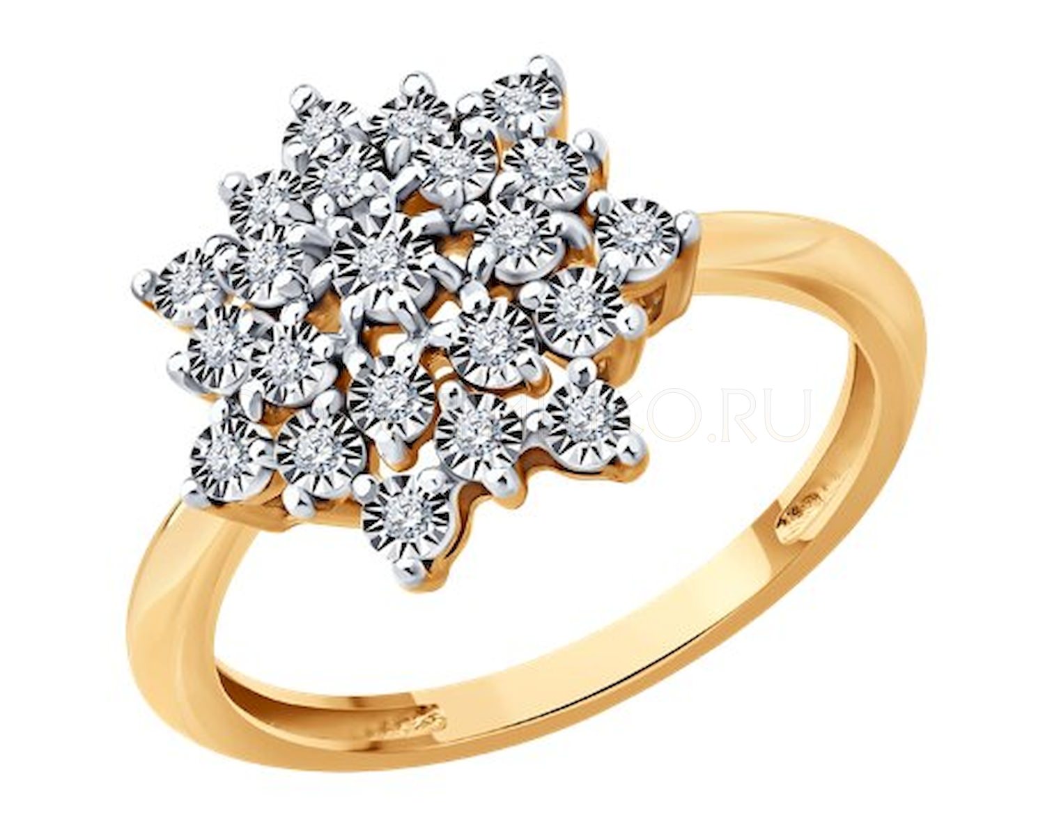 Кольцо из золота с бриллиантом DIAMANT 51-210-00422-1 51-210-00422-1
