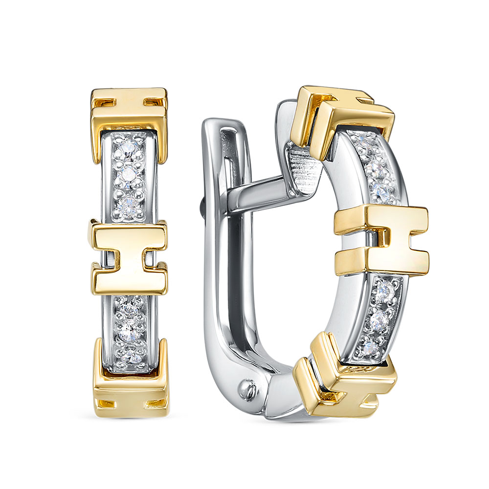 Серьги из серебра с фианитом BERGER с120620 с120620