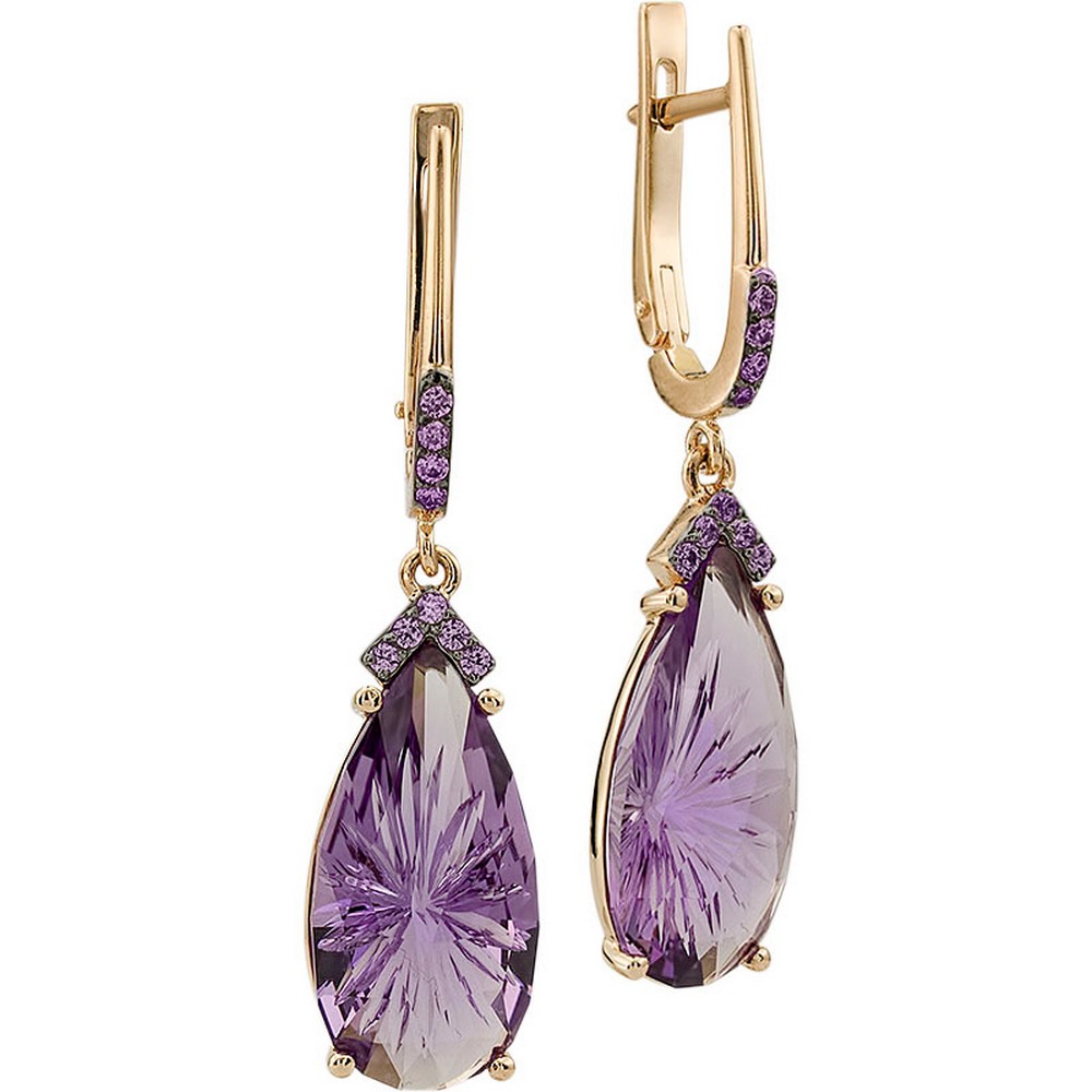 Серьги из золота с аметистом Алорис 021820 021820