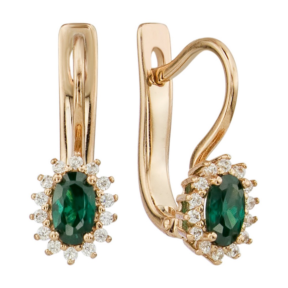 Серьги из золота с фианитом Алорис 020519 020519