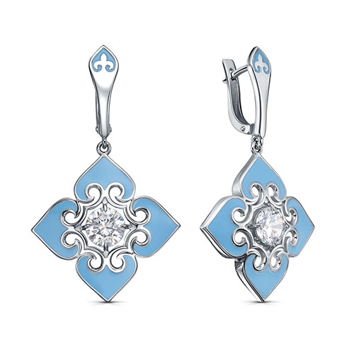 Серьги из серебра с фианитом KABAROVSKY 12-1029-7905 12-1029-7905