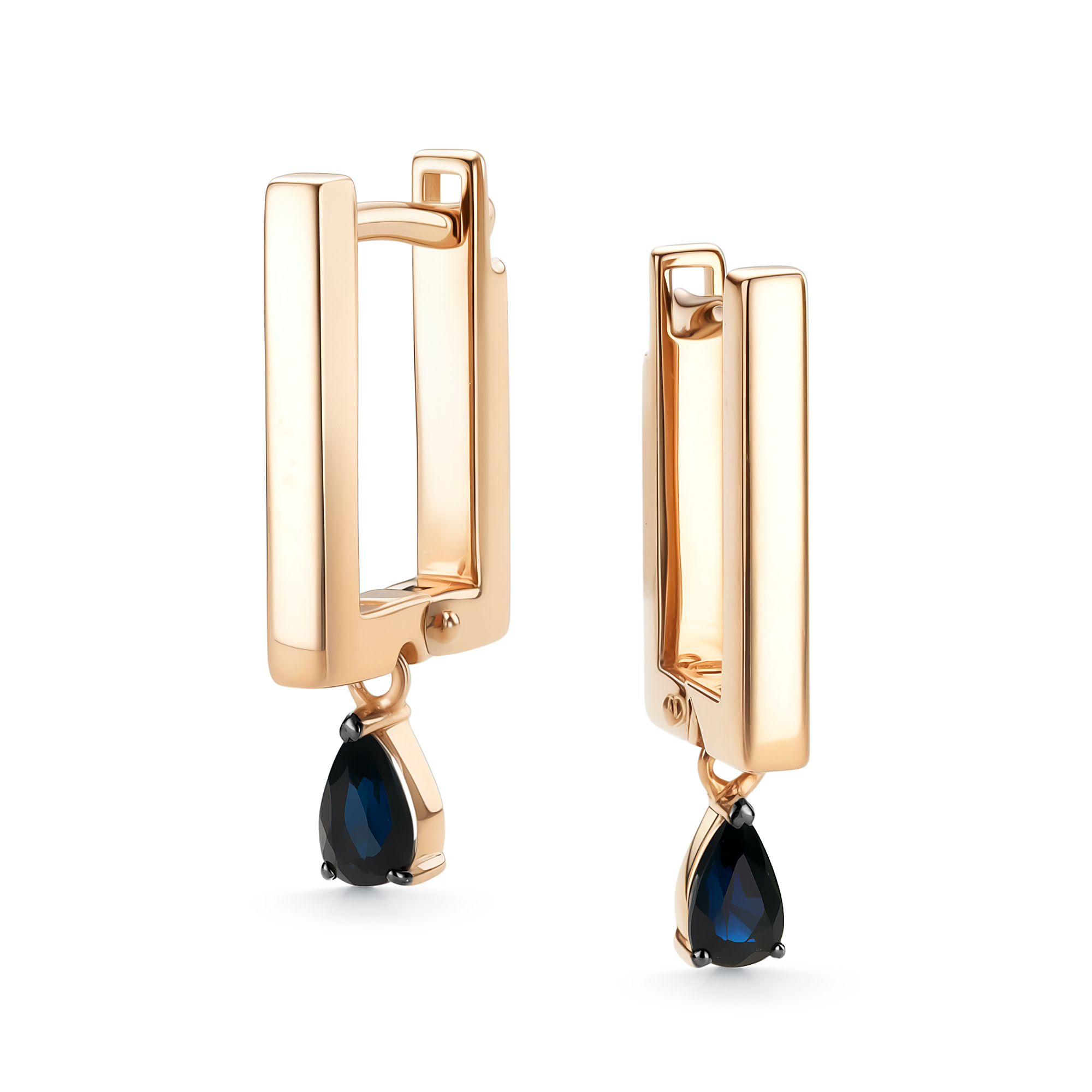 Серьги из золота с сапфиром Алькор 26624-102 26624-102