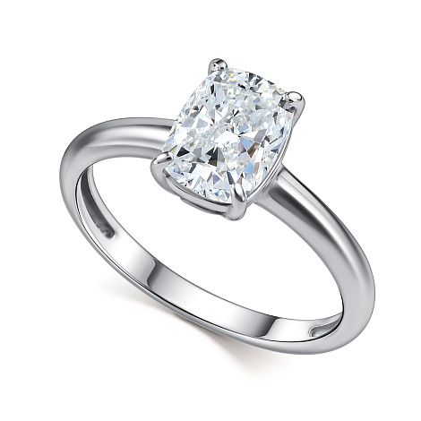 Кольцо из серебра с бриллиантом Алькор 01-4763/00бт-00 01-4763/00бт-00