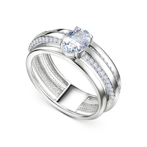 Кольцо из серебра с фианитом Алькор 01-5753/00кц-00 01-5753/00кц-00