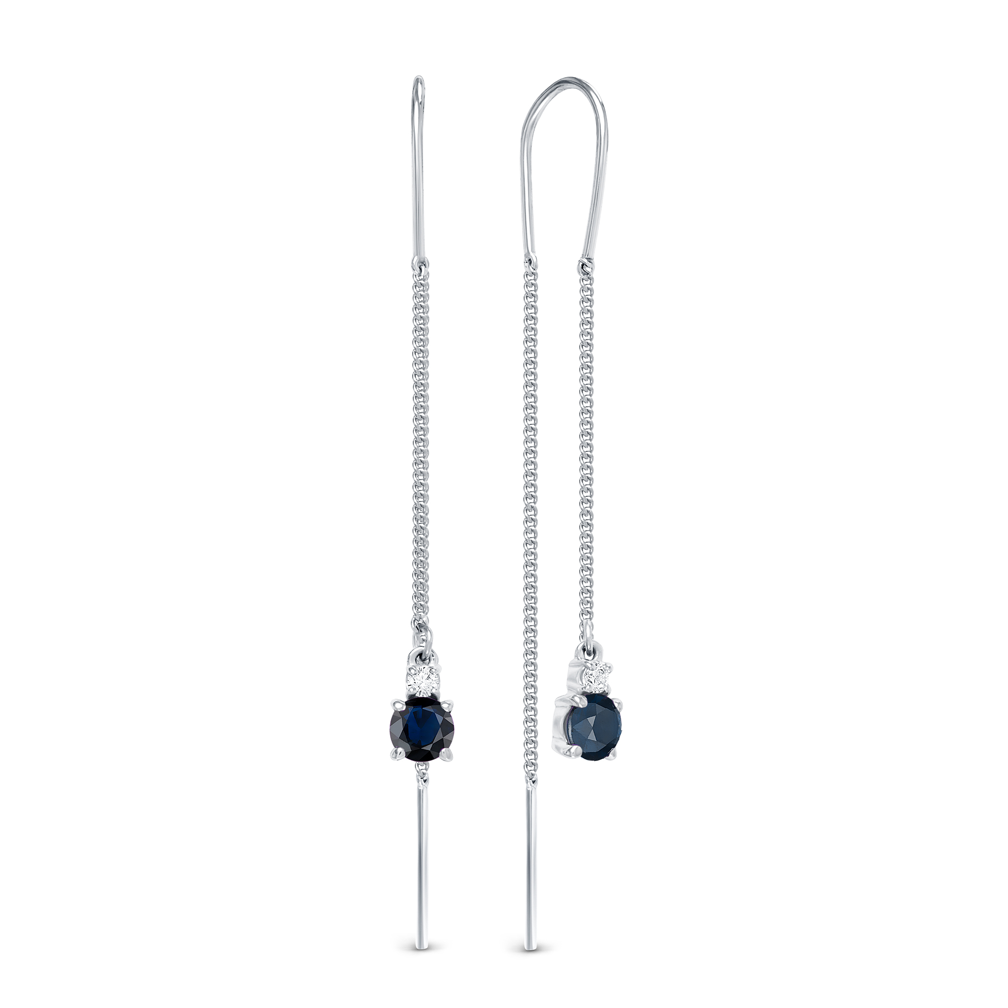 Серьги из серебра с фианитом Алькор 02-1449/0гтс-00 02-1449/0гтс-00