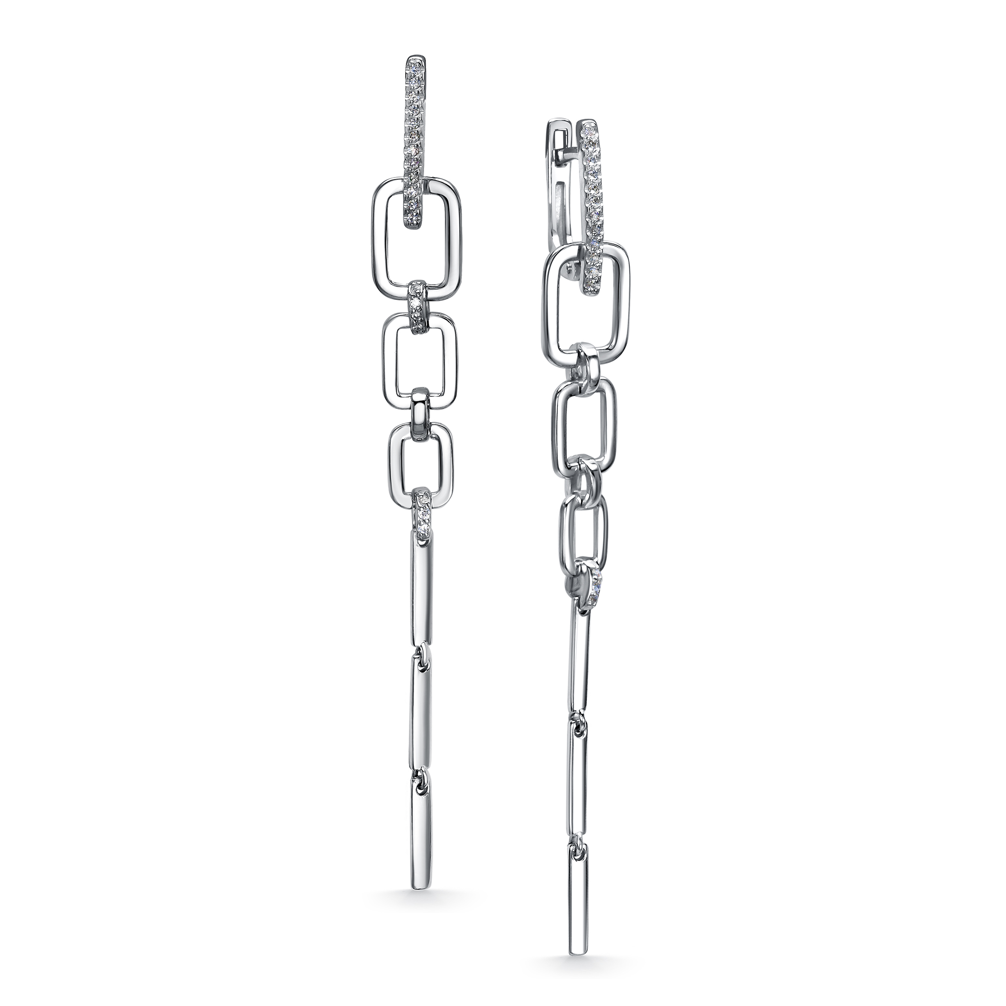 Серьги из серебра с фианитом Алькор 02-2631/00кц-00 02-2631/00кц-00