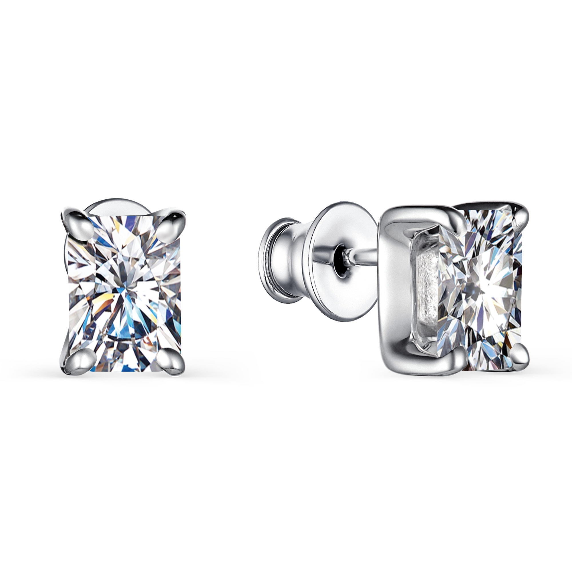 Серьги из серебра с фианитом Алькор 02-2961/00кц-00 02-2961/00кц-00