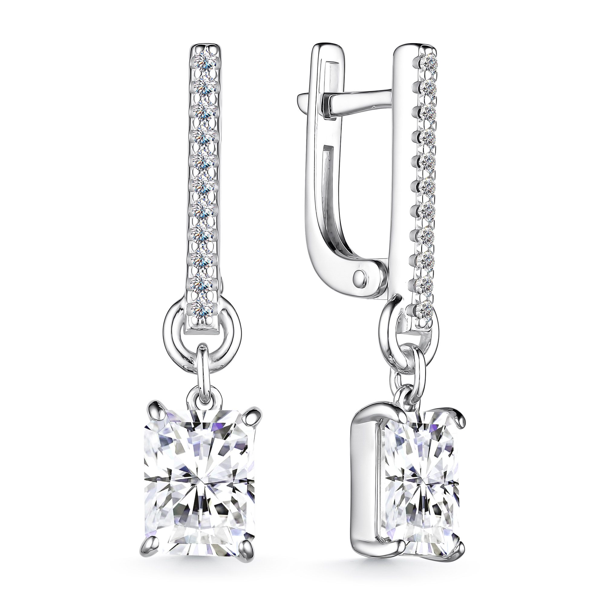 Серьги из серебра с фианитом Алькор 02-3191/00гх-00 02-3191/00гх-00