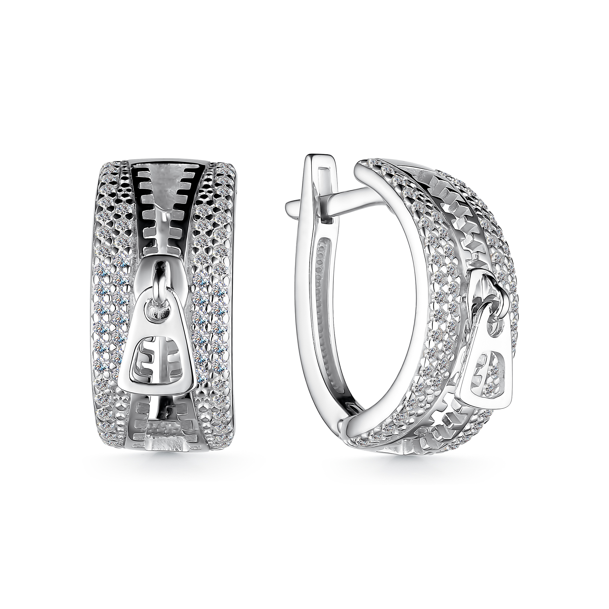 Серьги из серебра с фианитом Алькор 02-3198/00кц-00 02-3198/00кц-00
