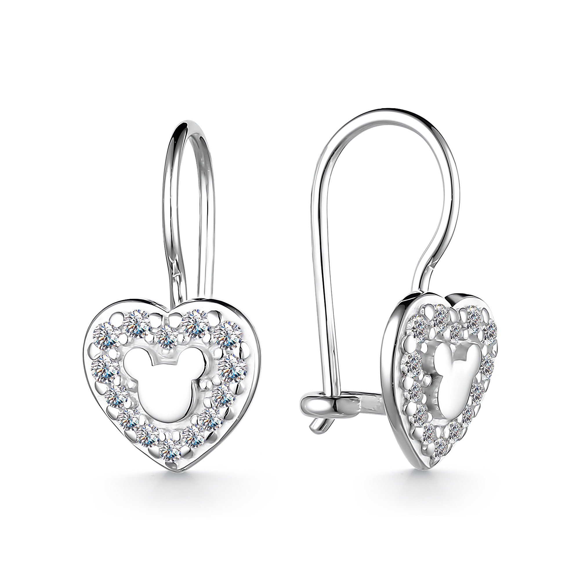 Серьги детские из серебра с фианитом Алькор 02-3367/00кц-00 02-3367/00кц-00
