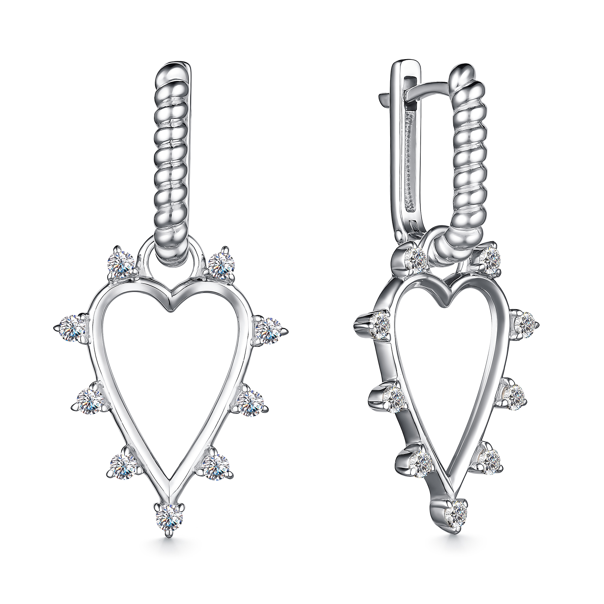 Серьги из серебра с фианитом Алькор 02-3966/00кц-00 02-3966/00кц-00