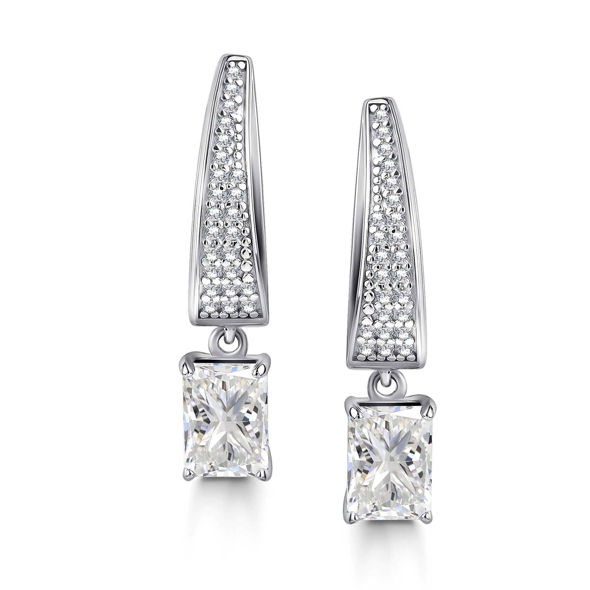 Серьги из серебра с фианитом Алькор 02-4421/00гх-00 02-4421/00гх-00