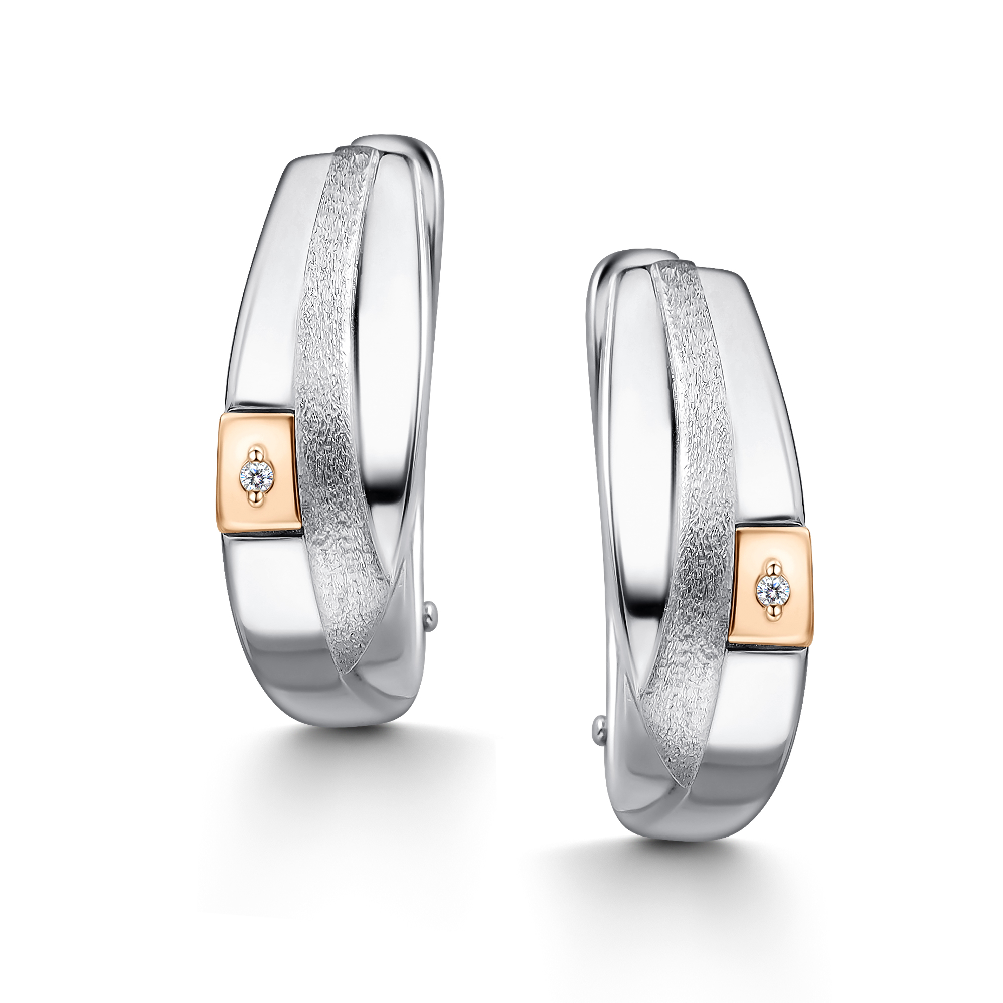 Серьги из серебра с бриллиантом Алькор 02-4460/000б-00 02-4460/000б-00