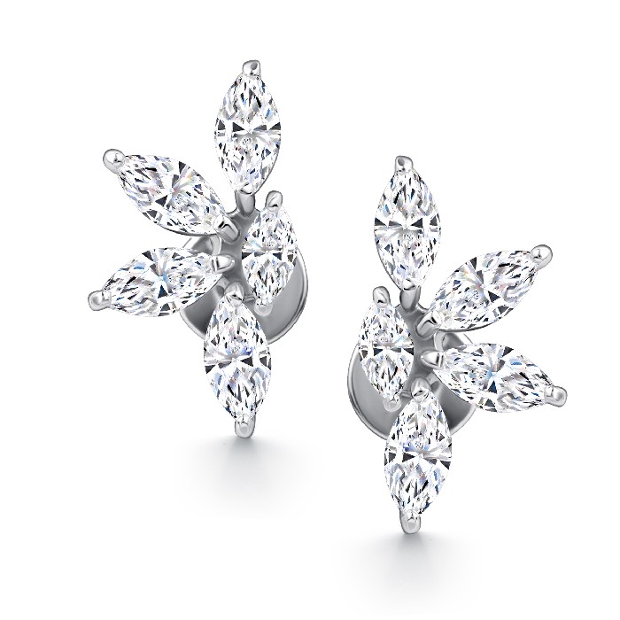 Серьги из серебра с фианитом Алькор 02-4574/00кц-00 02-4574/00кц-00
